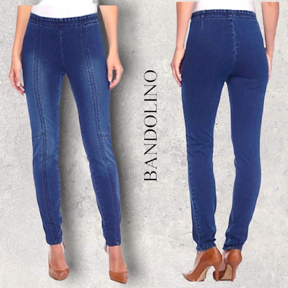 Bandolino Selene Pull On Skinny Knit to Fit Jeans Jegging Stretch Size 6p